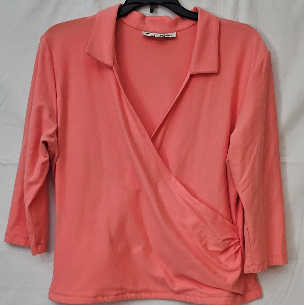 Collezione 80s Wrap Ruched Blouse